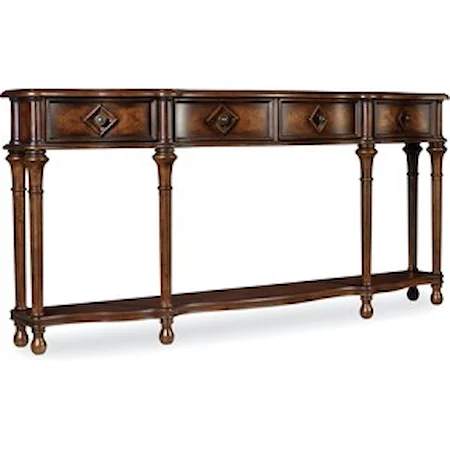 72-Inch Hall Console with Four Drawers
